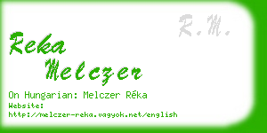 reka melczer business card