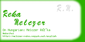 reka melczer business card
